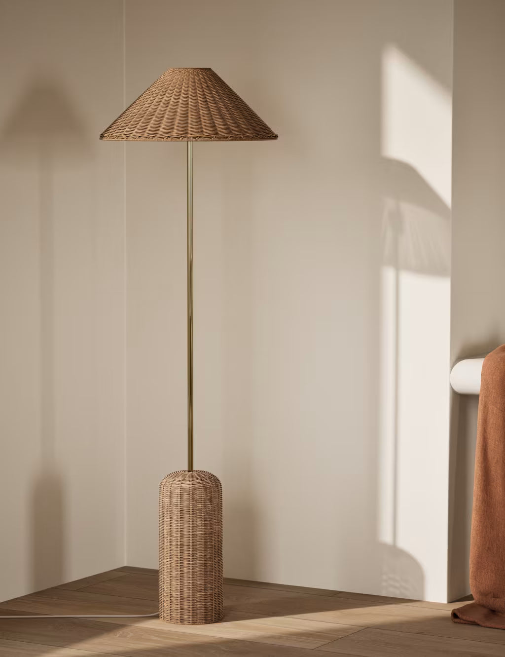 Lotus Rattan Floor Lamp